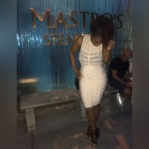 🔥Studded Mesh Bodycon Dress🔥